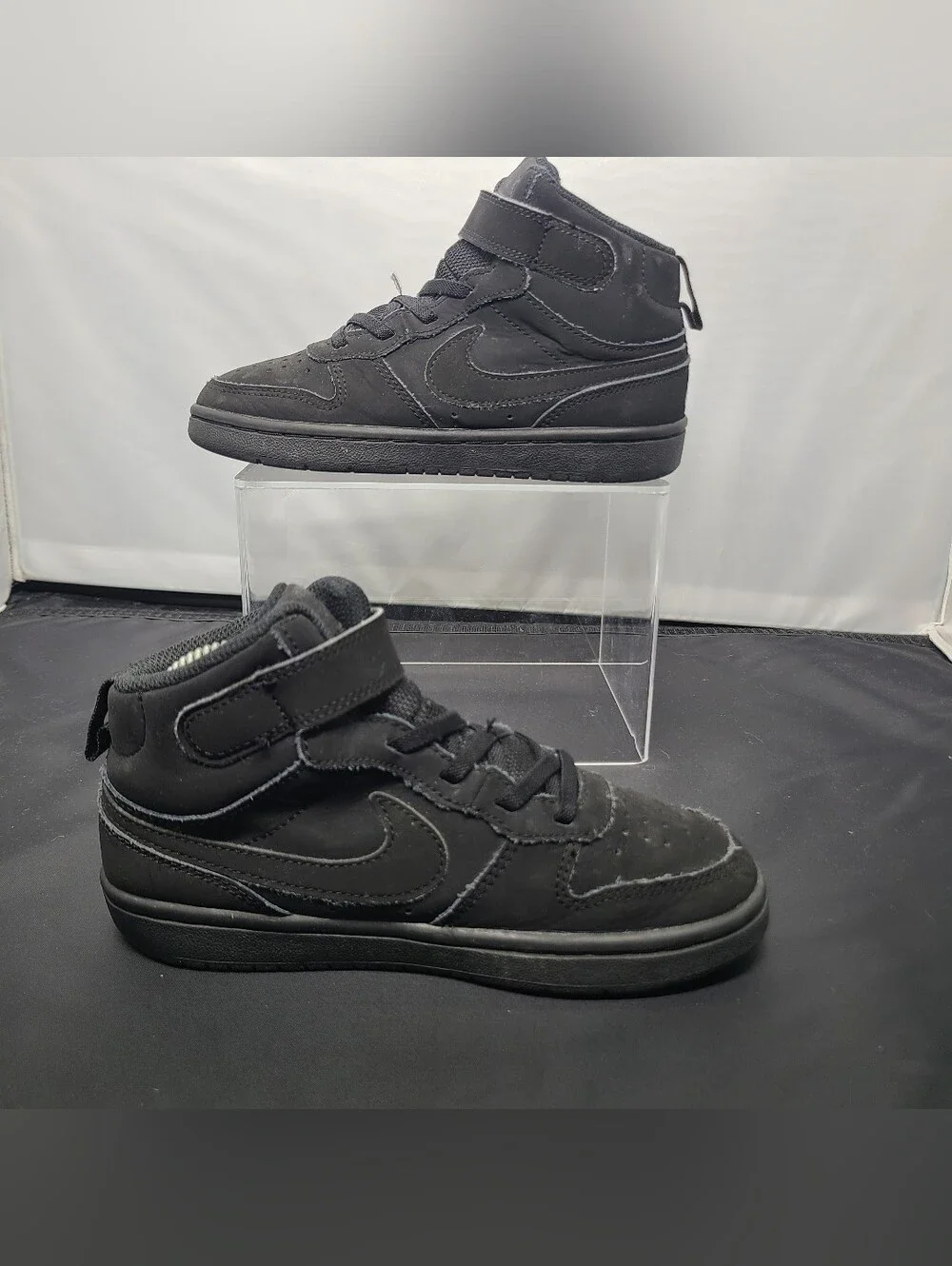 Nike Court Borough Mid 2 (ps) Black/black Cw5868-001 kids size 13C